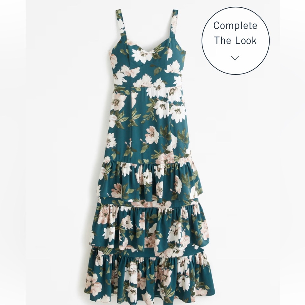 Abercrombie Drama Ruffle Tiered Maxi Dress - Size Large
